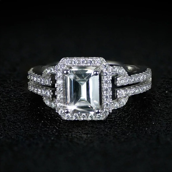 New Women’s 925 Silver Engagement Diamond Ring - Picture 3 of 4